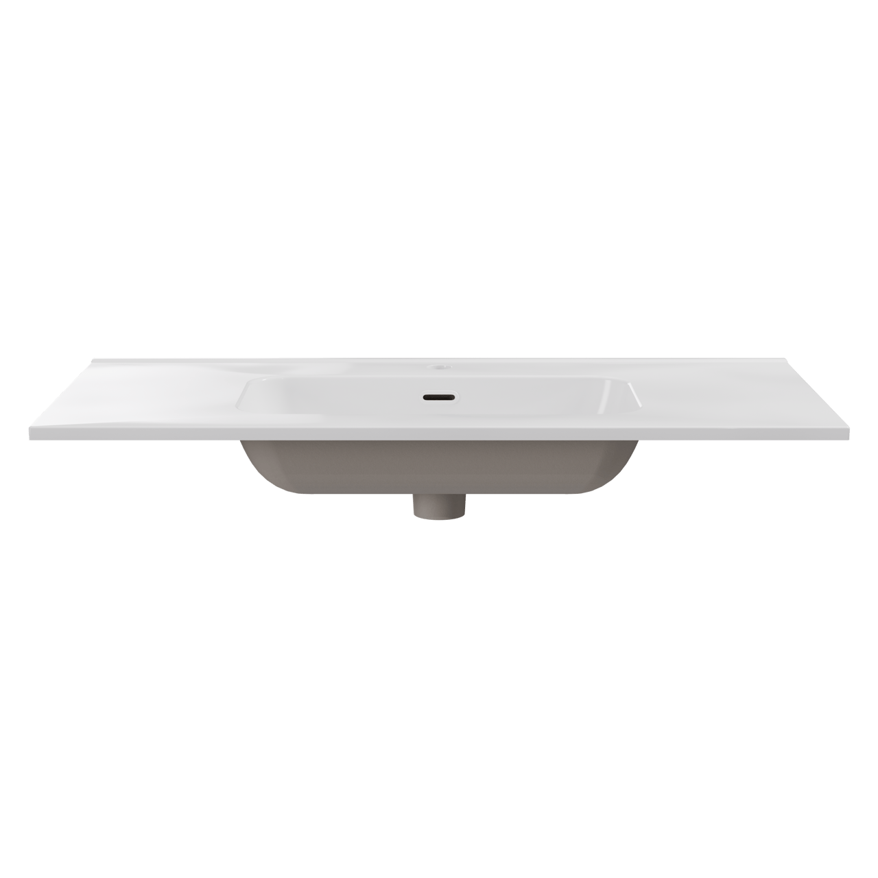 Balmani Nostra enkele wastafel porselein Glanzend Wit 100 x 46 cm