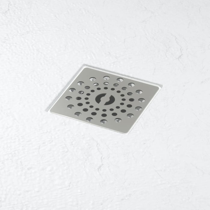 Linie Lido douchebak 90 x 90 cm composietmarmer mat wit leisteenstructuur