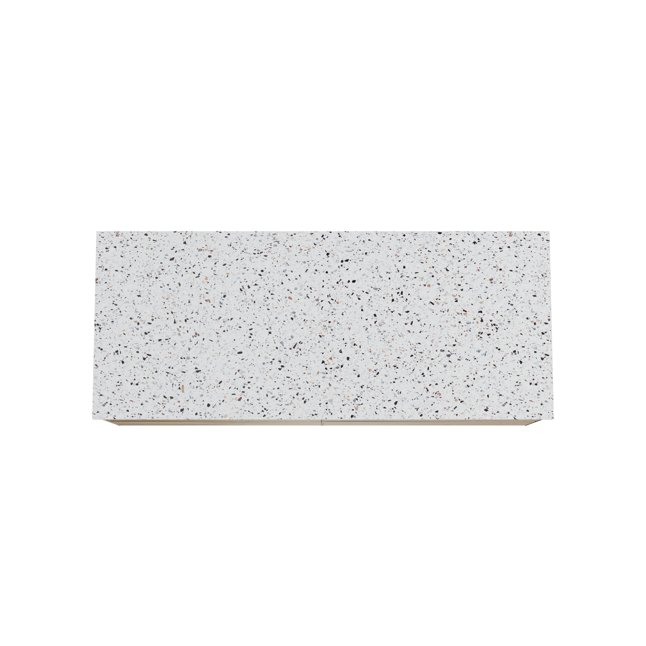 Balmani Mitra meuble salle de bains suspendu 135 x 55 cm chêne brut avec Stretto tablette simple ou double en blanc/noir mat terrazzo