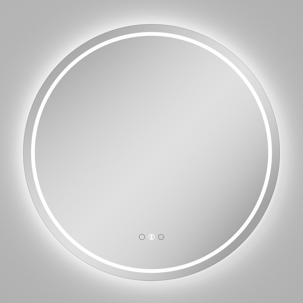 Balmani Ghost Touch rond badkamerspiegel Ø 70 cm met spiegelverlichting en anti-damp