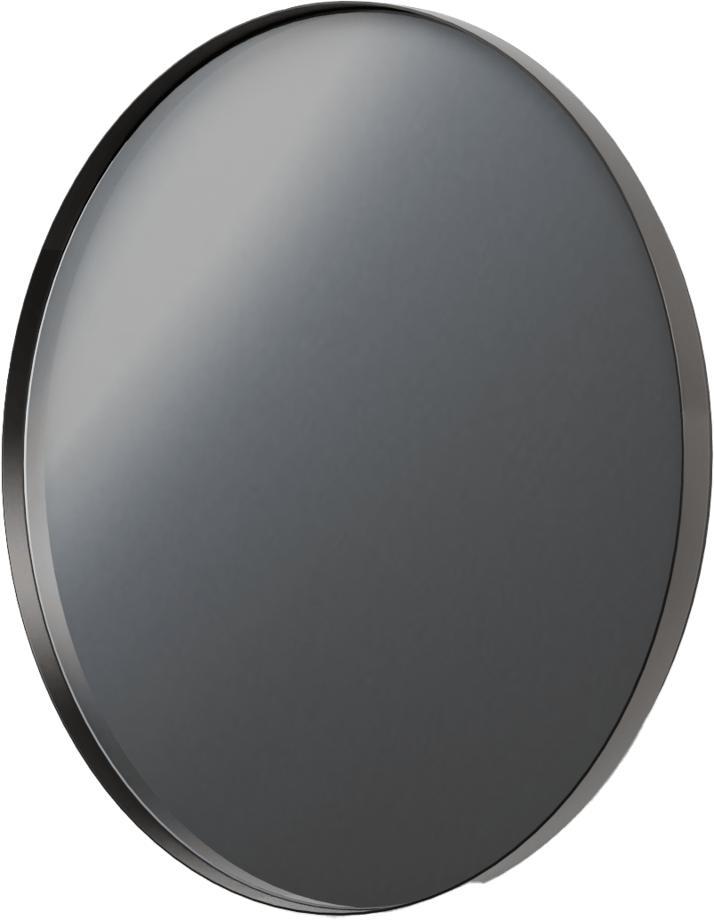 Balmani Giro Round rond badkamerspiegel Brushed GunMetal Ø 75 cm