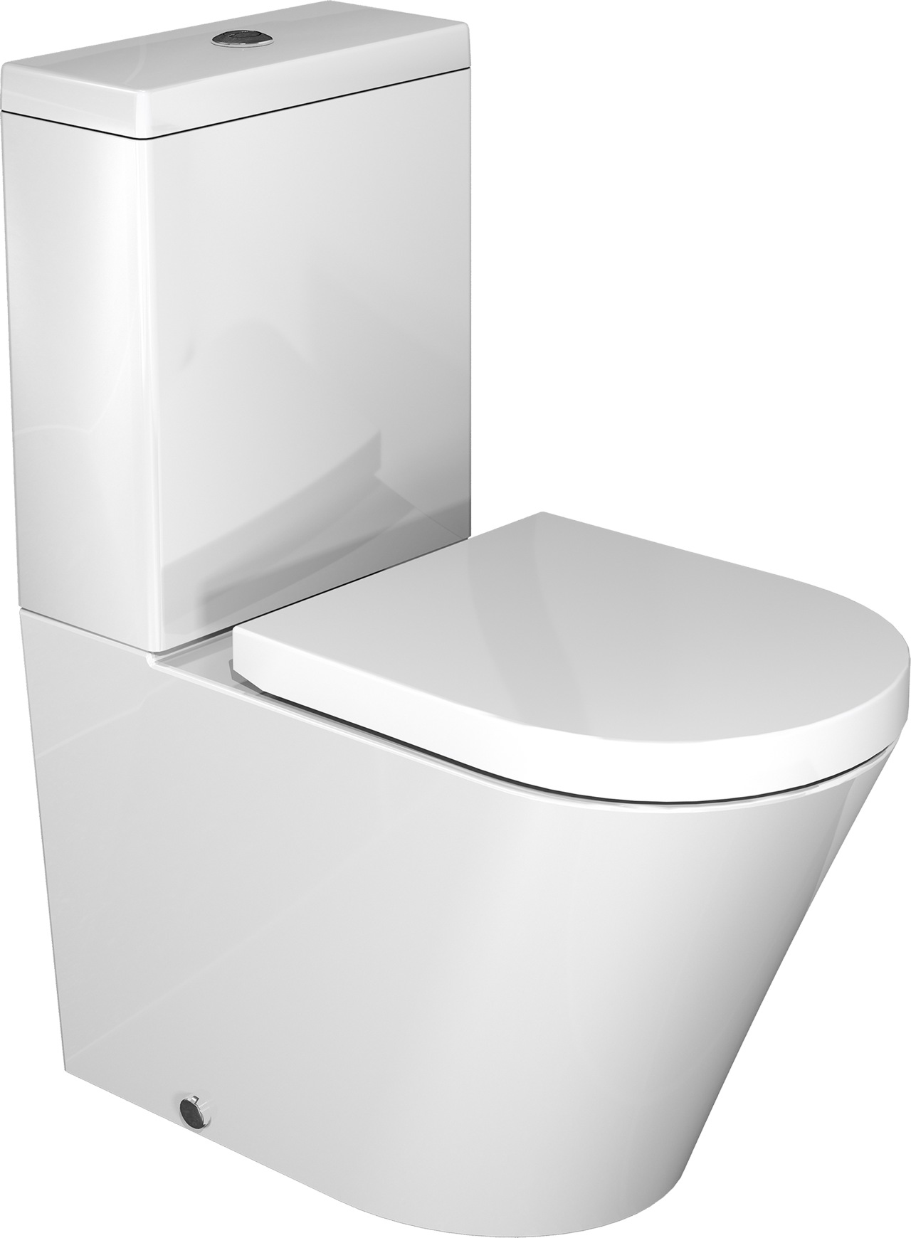 Luca Varess Calibro wc à poser blanc brillant bride de rinçage fine