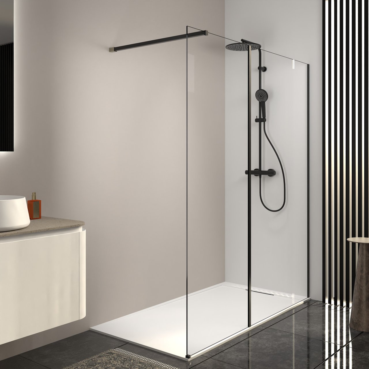 Balmani Modular H-profiel 200 cm zwart