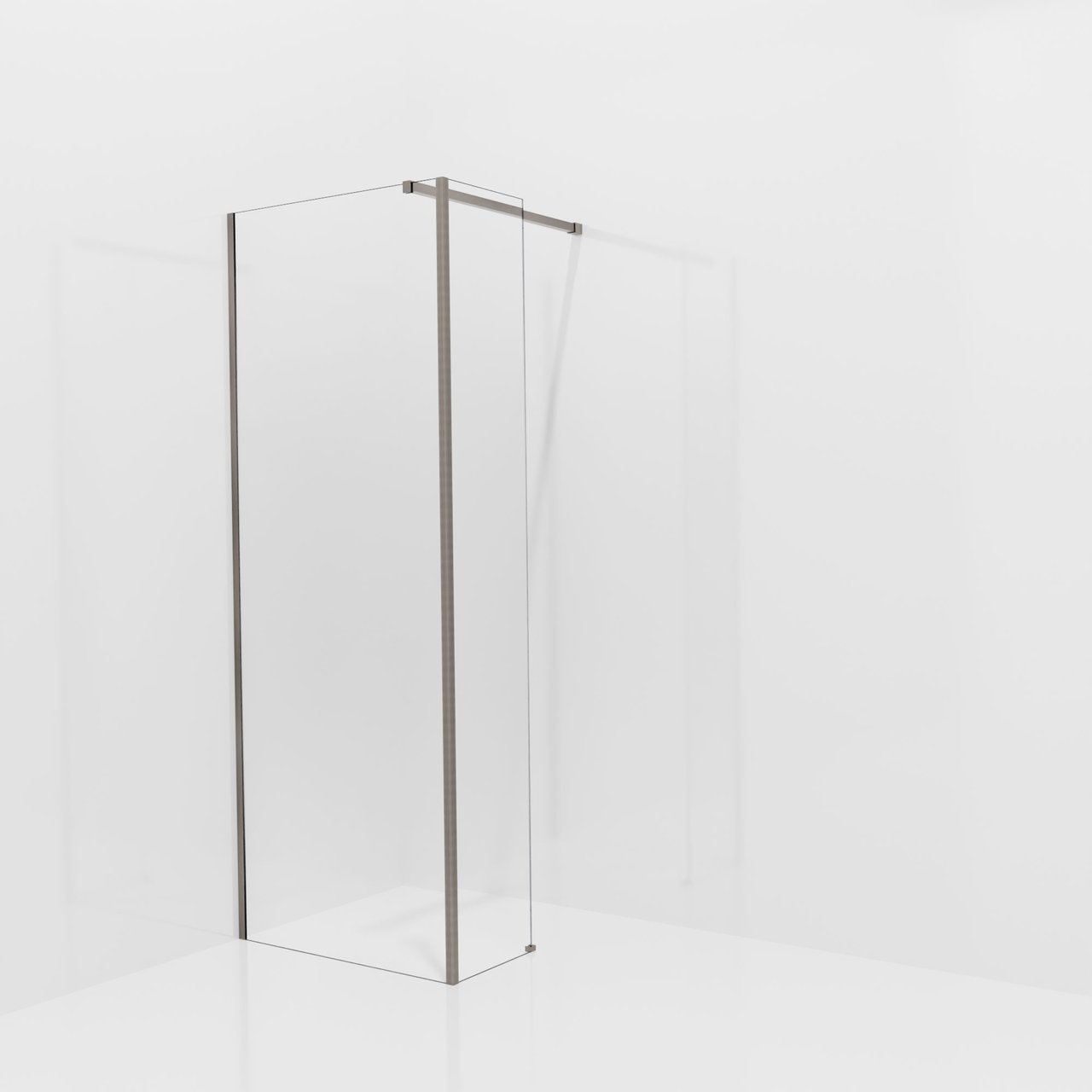 Balmani Modular Walk-In Dusche mit fester Seitenwand: 80 x 200 cm, Permafrost, inklusive Coating, Profil Brushed GunMetal