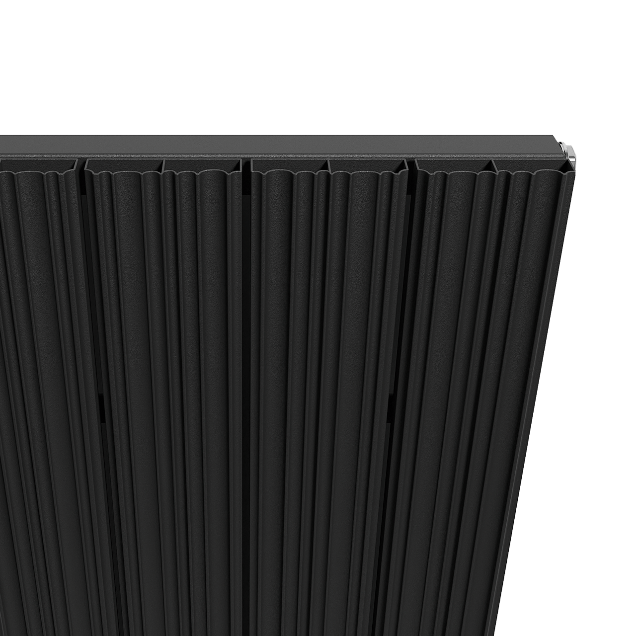 Vipera Mares sèche-serviettes simple 47 x 180 cm chauffage central noir mat raccordement latéral et central 1315W