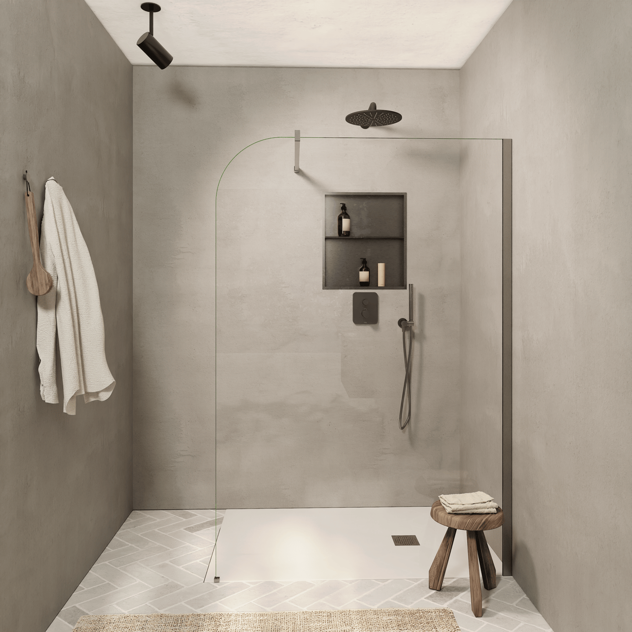 Blaufoss Box inbouwnis 50,5 x 59 cm Brushed GunMetal