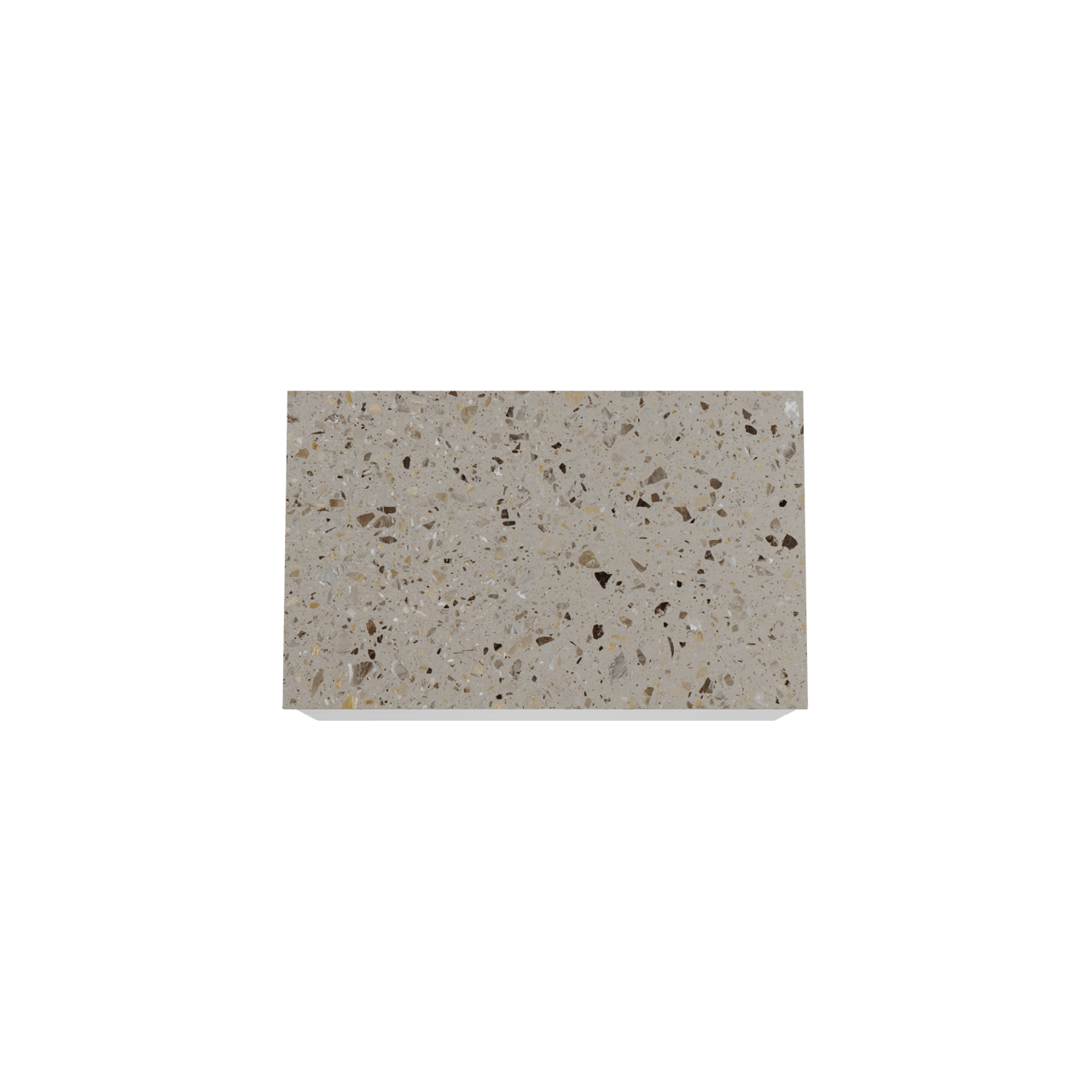 Balmani Mitra zwevend badmeubel 90 x 55 cm mat wit met Stretto enkel wastafelblad in terrazzo greige terrazzo