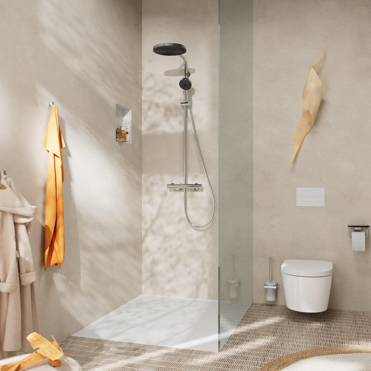 Hansgrohe Pulsify S260 Puro thermostatische kraan regendoucheset glanzend chroom