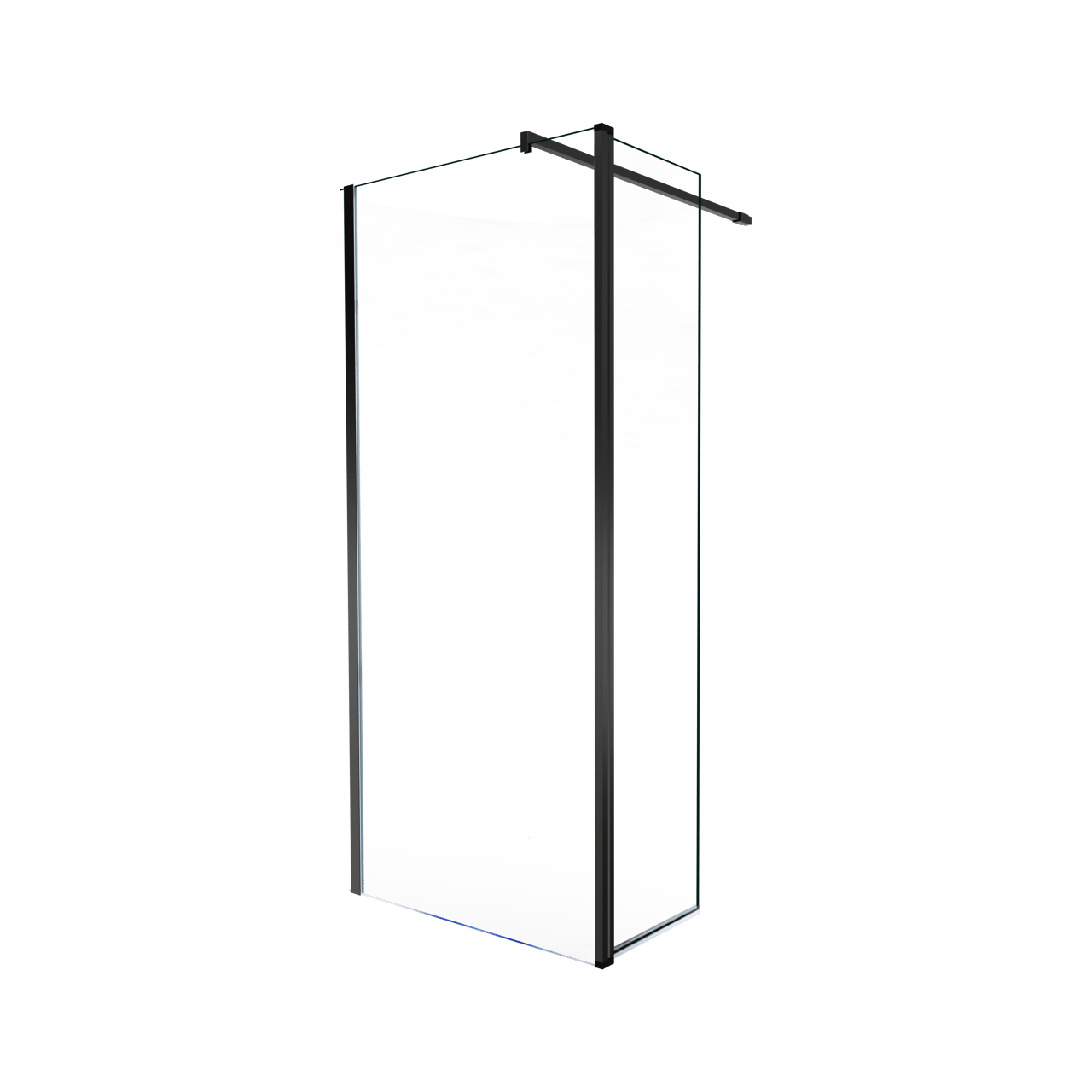 Balmani Move inloopdouche met beweegbare zijwand 100 x 200 cm helder glas met coating, mat zwart profiel