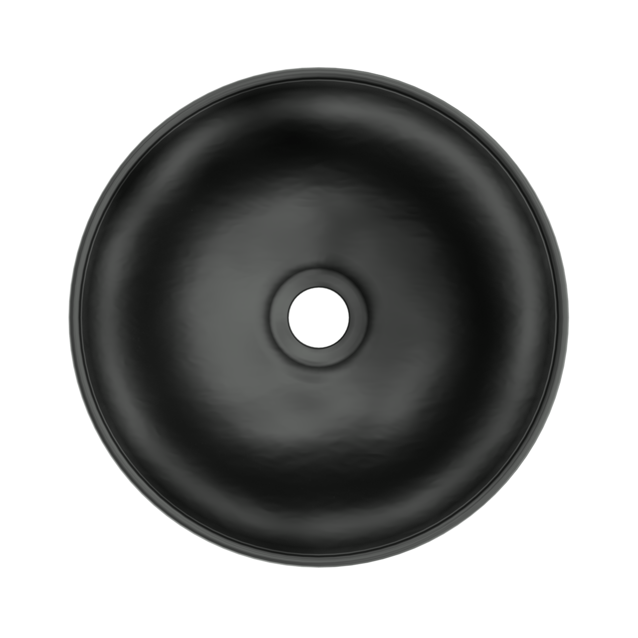 Linie Lavo vasque à poser porcelaine Noir Mat rond Ø 32 cm