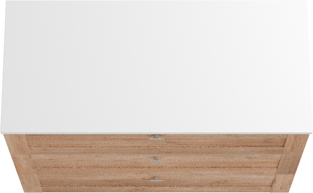 Linie Classo staand badkamermeubel 100 x 46 cm natuur eik met Lado enkel of dubbel tablet in composietmarmer mat wit