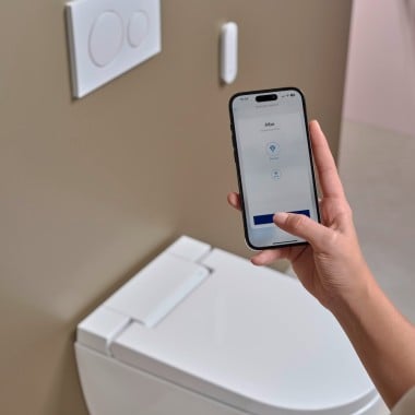 Geberit Aquaclean Alba Dusch-WC: Weiß Glänzend, spülrandlos
