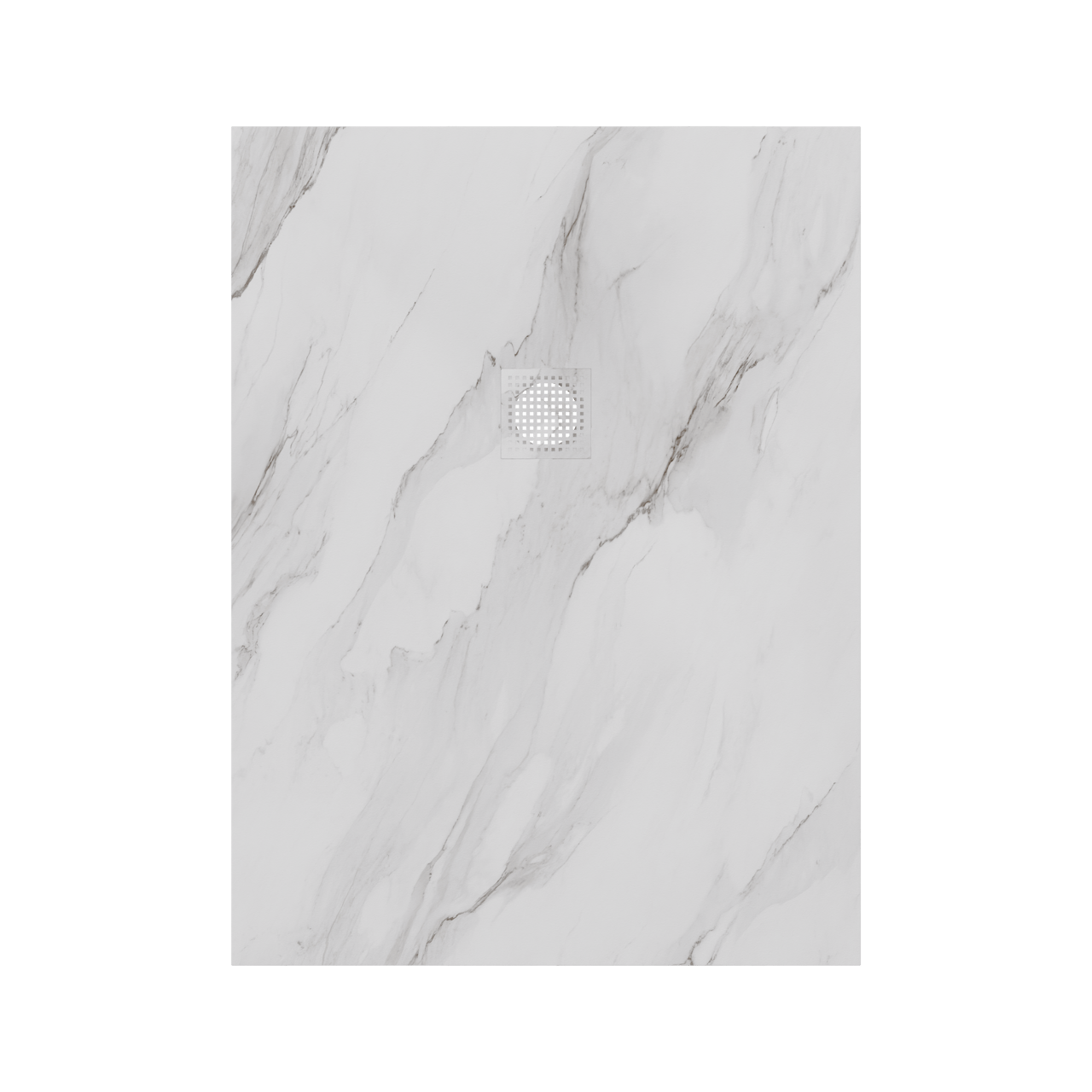 Luca Varess Suite receveur de douche 120 x 90 cm marbre composite Marble White 