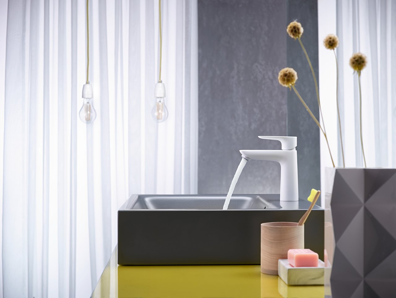Hansgrohe Talis E 110 Coolstart wastafelkraan Matt White