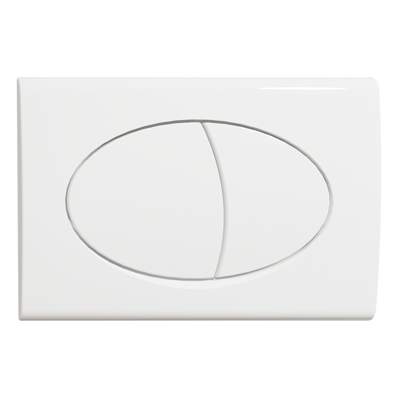 Livia plaque de déclenchement Blanc Brillant pour Linie Ilana bâti-support