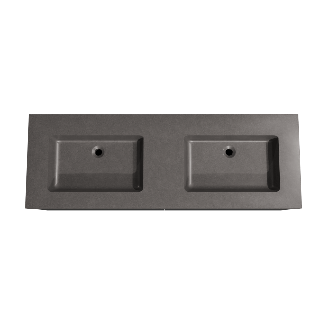 Storke Edge zwevend badkamermeubel 150 x 52 cm mat zwart met Scuro High dubbele wastafel in kwarts mat zwart