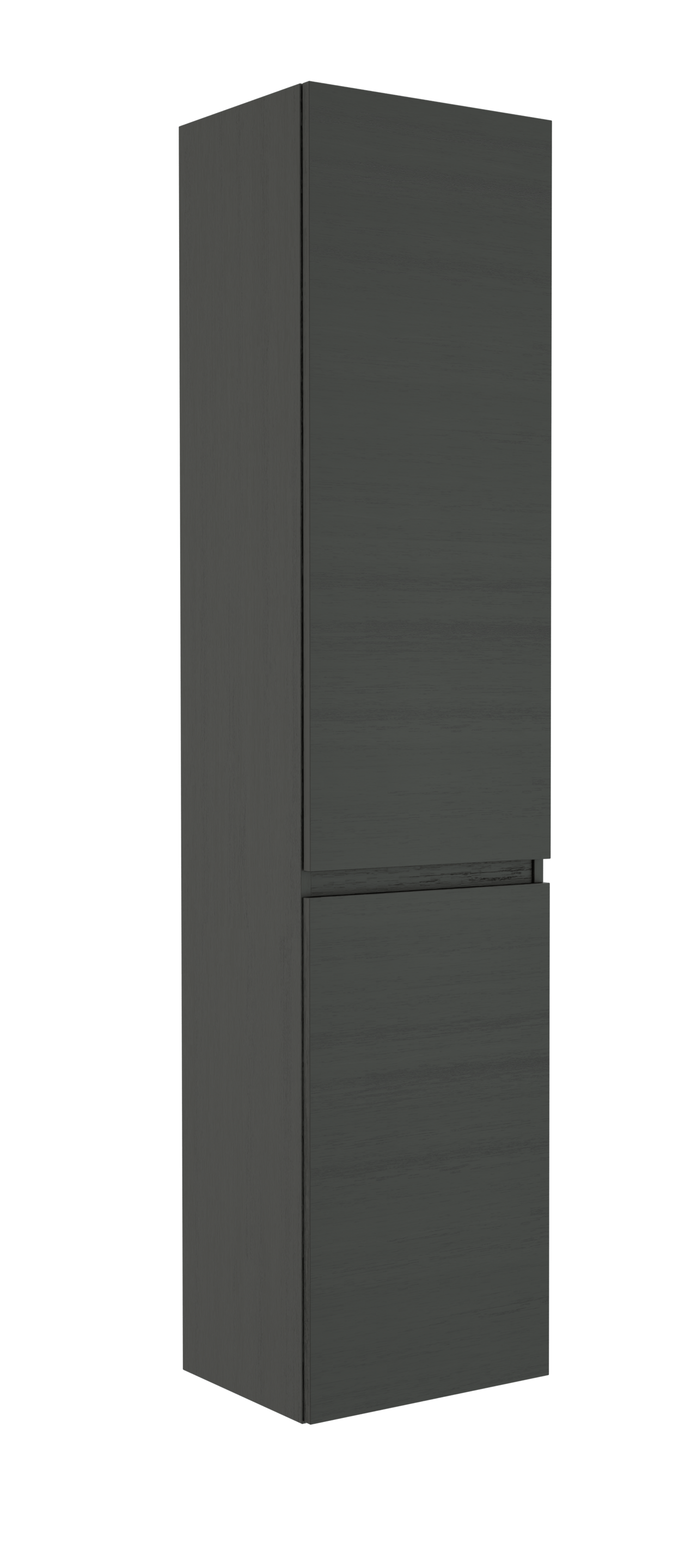 Balmani Lucida Badhochschrank: Stehend, links, Eiche Schwarz, 45 x 35 x 195 cm