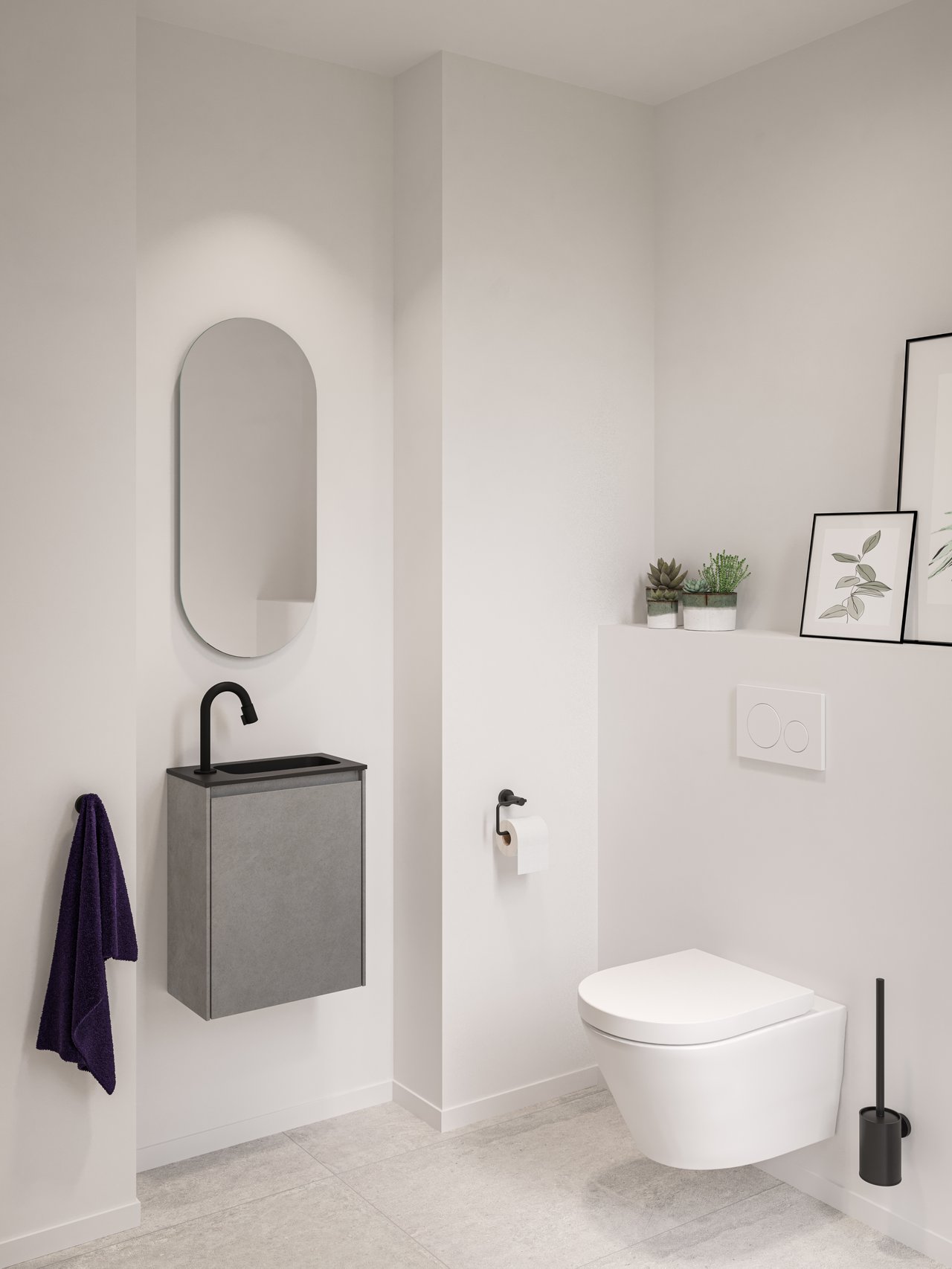 Storke Edge ovale toiletspiegel 35 x 80 cm