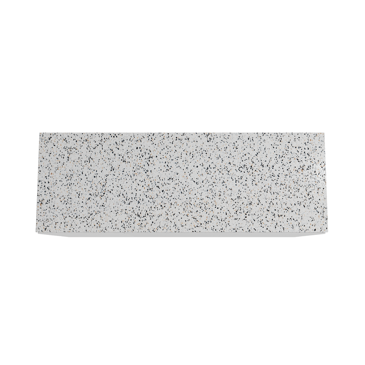Storke Edge staand badmeubel 150 x 52 cm mat zwart met Tavola enkel of dubbel wastafelblad in mat wit/zwart terrazzo