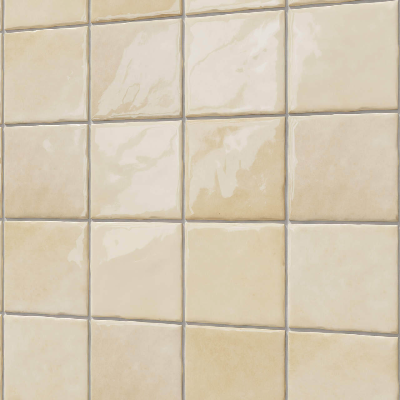 Carruzo Medina keramische Wandfliesen 45 Stück, 10x10cm Crema