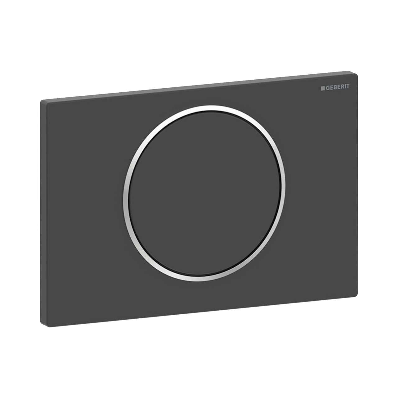 Sigma10 plaque de déclenchement ronde, noir mat/chrome brillant pour Sigma UP320 ou UP720 bâti-support