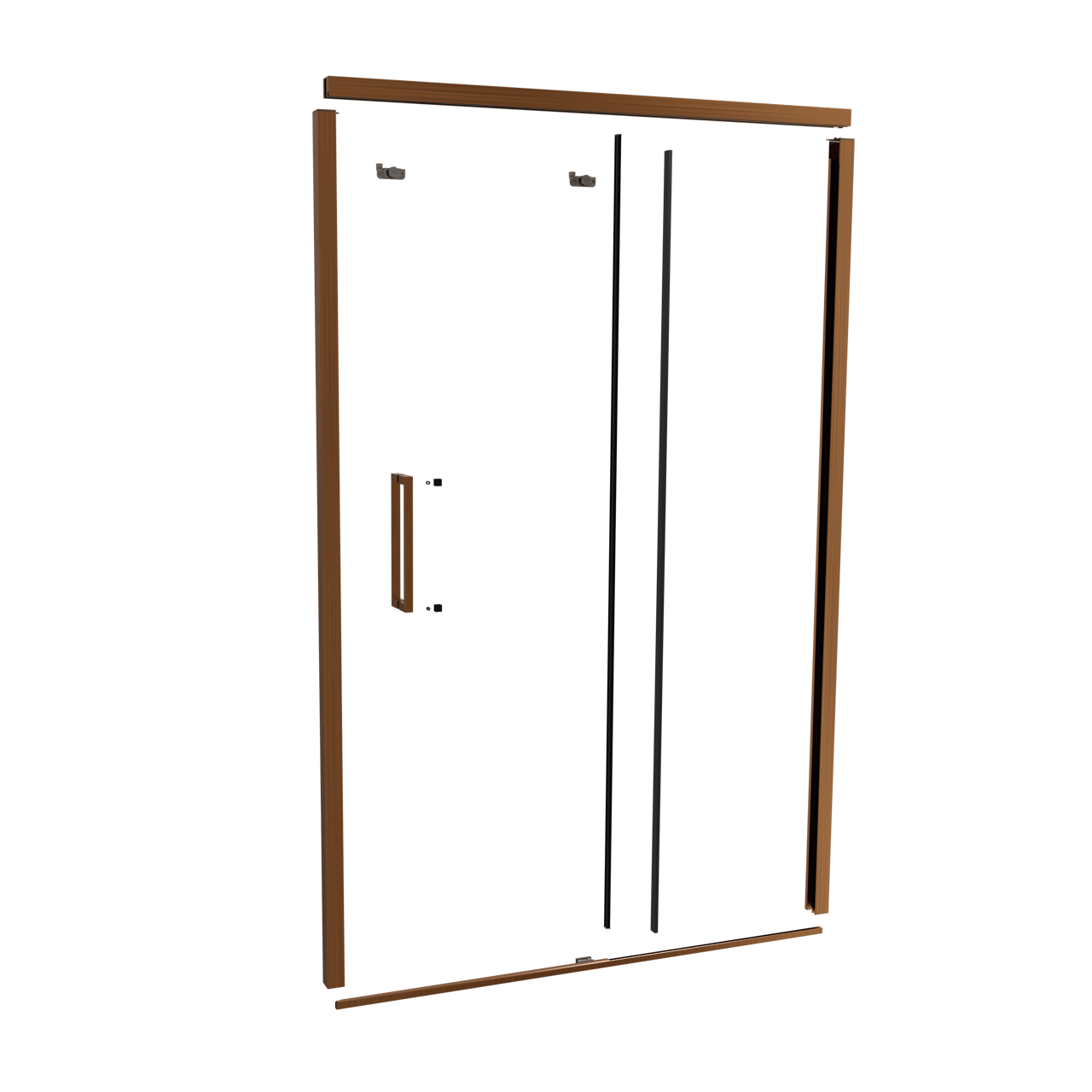 Balmani Senses Design 140 cm Profilset für Schiebetür für Nische Brushed Rosegold
