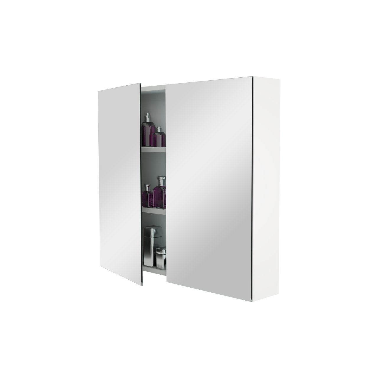 Storke Reflecta Spiegelschrank Bad: 85 x 75 cm, Weiß matt