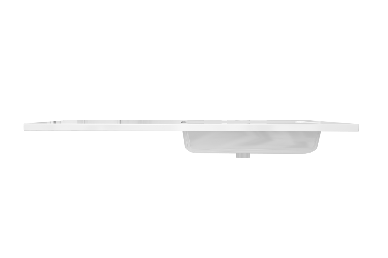 Storke Diva Waschtisch, rechts, Marmorkomposit glänzend, 110 x 52 cm, Schrankkombination 45 cm