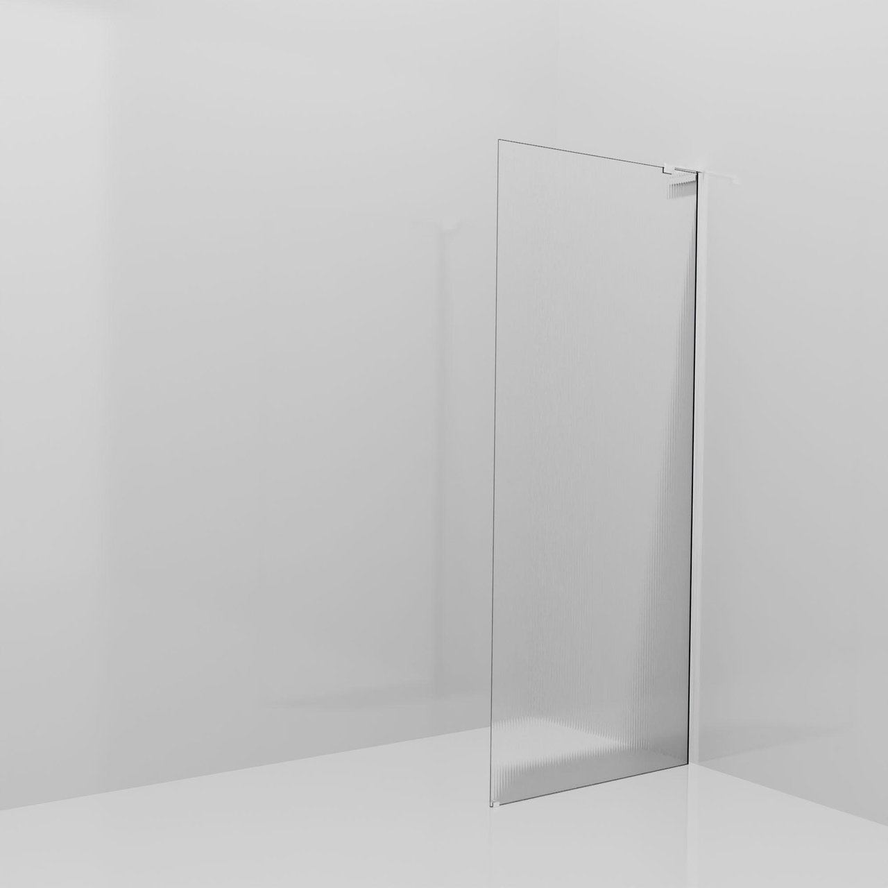 Balmani Modular Walk-In Dusche: 90 x 200 cm, Ribs, inklusive Coating, Profil Chrom glänzend mit L-Shape