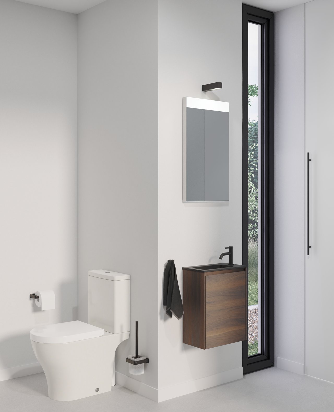 Storke Lucera rechthoekig toiletspiegel 40 x 70 cm met spiegelverlichting