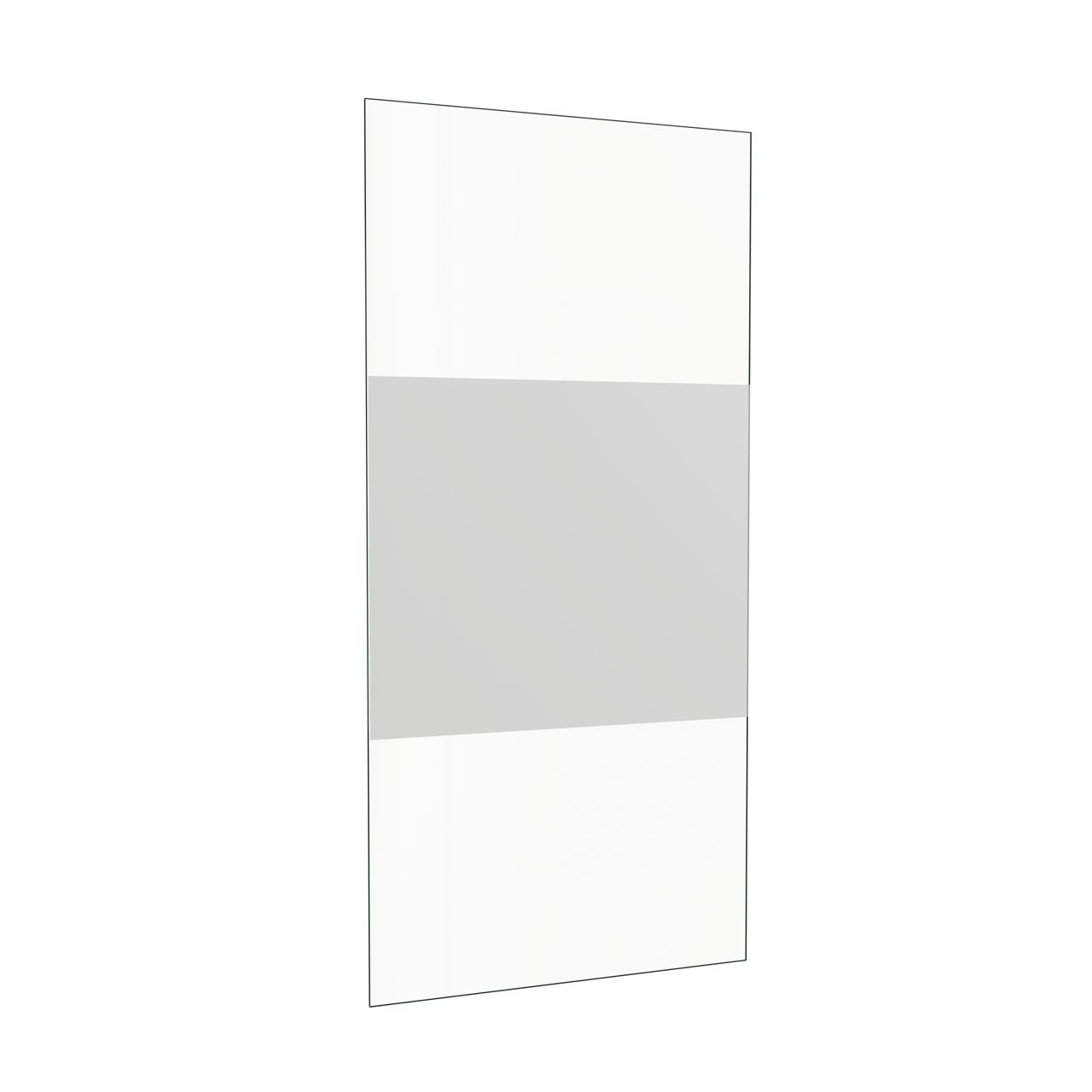 Balmani Senses Design zijpaneel 90 cm x 210 cm Helder glas met matte strook glas