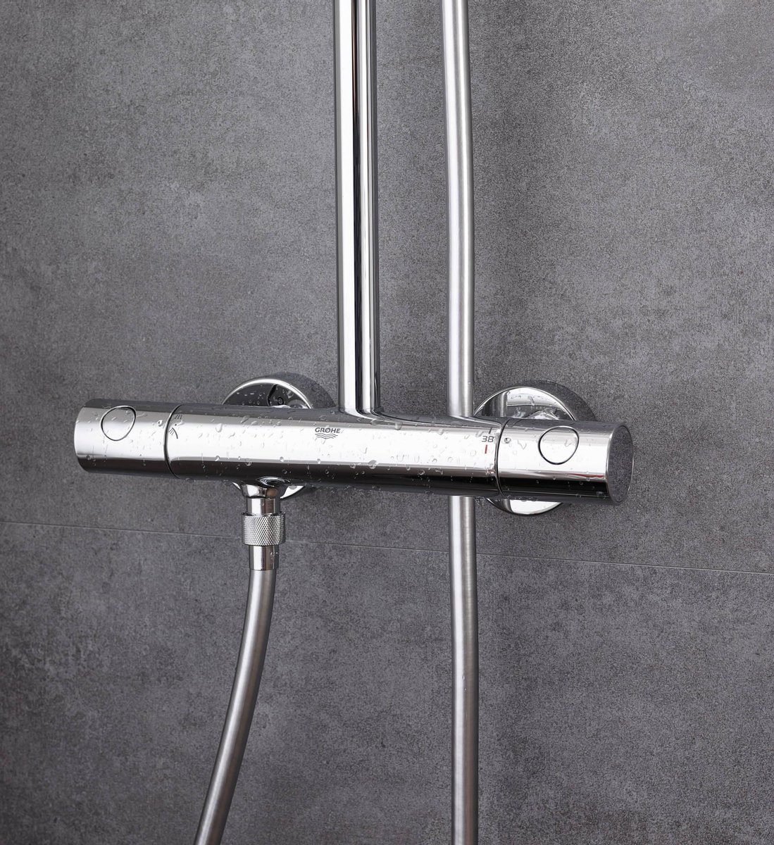 Grohe Euphoria System 260 colonne de douche de pluie mitigeur thermostatique chrome brillant