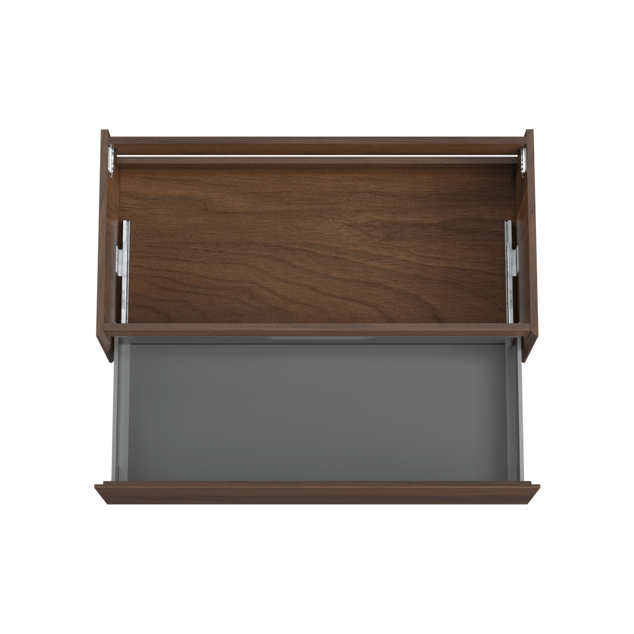 Storke Edge hängender Waschbeckenunterschrank: 105 x 52 cm, Nussbaum, 1 Schublade
