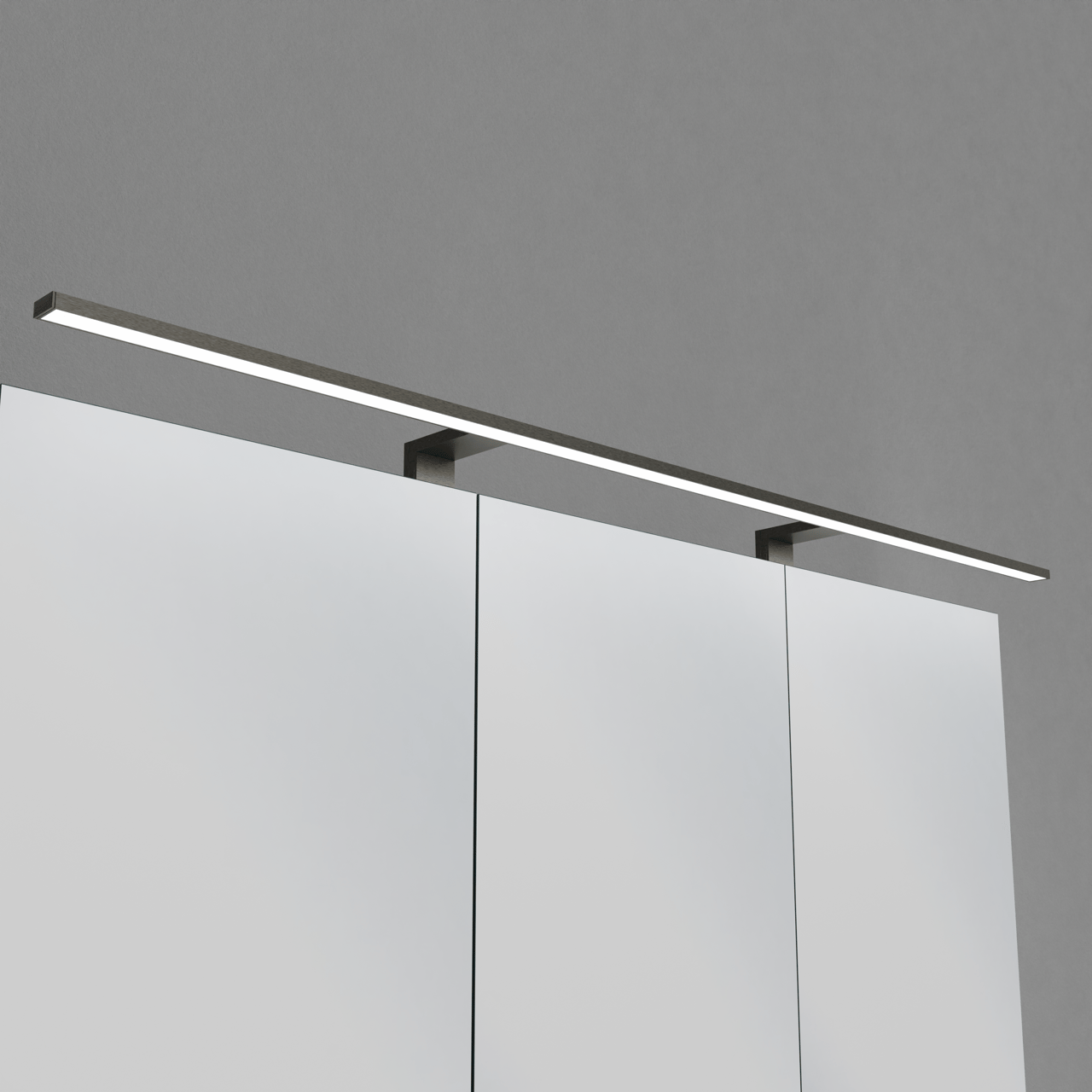 Luca Varess Cubico LED luminaire 120 cm Brushed GunMetal