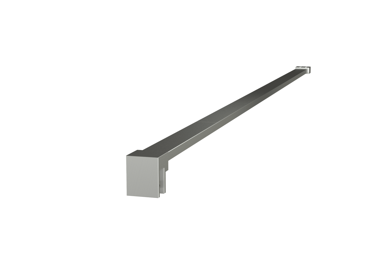 Balmani Modular douche à l'italienne 180 x 200 cm verre transparent profil CoolMetal brossé