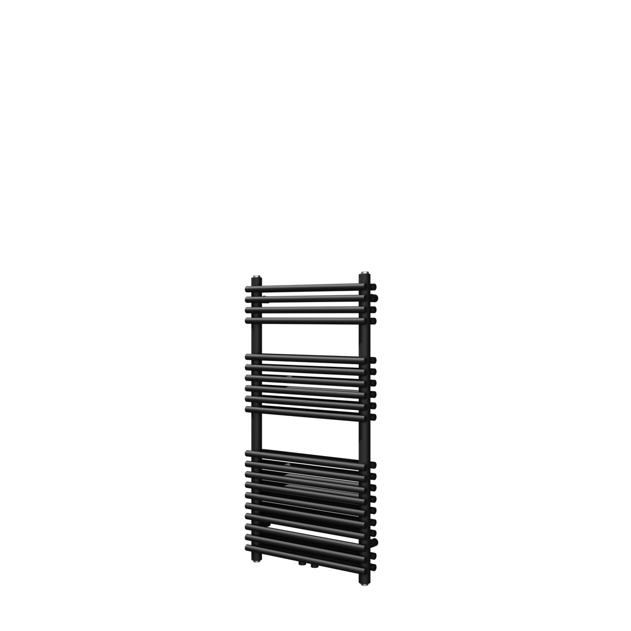Vipera Alegria dubbele handdoekradiator 50 x 100 cm elektrische verwarming mat zwart zij- en middenaansluiting 800W, weerstand inbegrepen