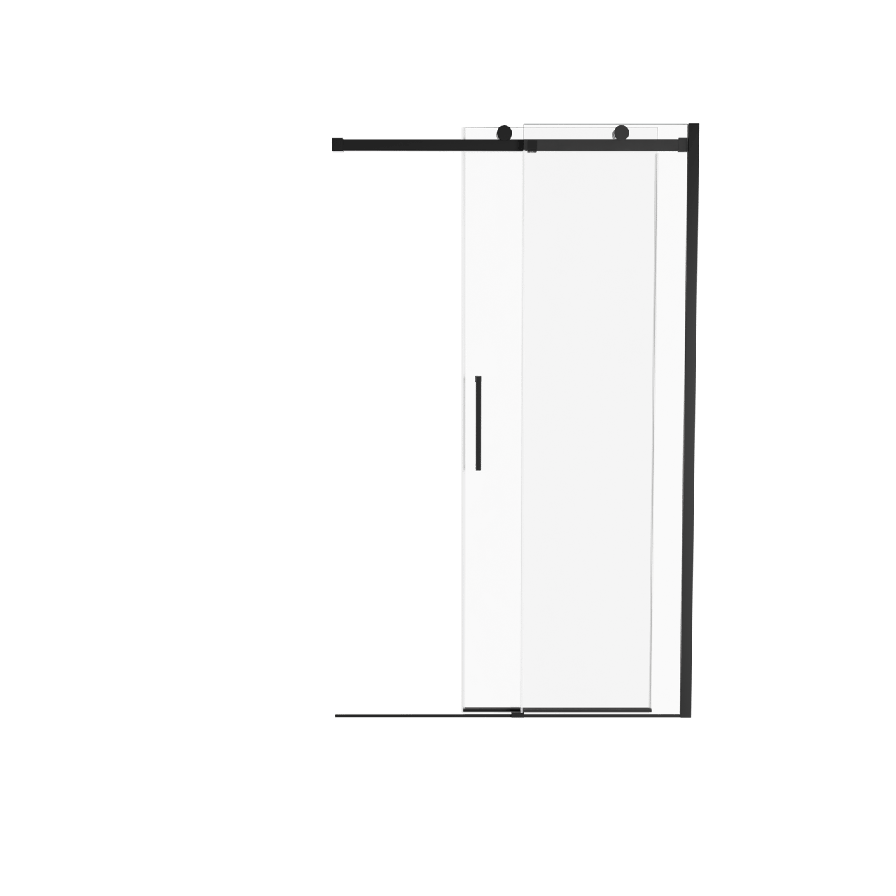 Luca Varess Boltano Dusche Schiebetür 120 cm x 200 cm Klarglas matt Schwarz profil
