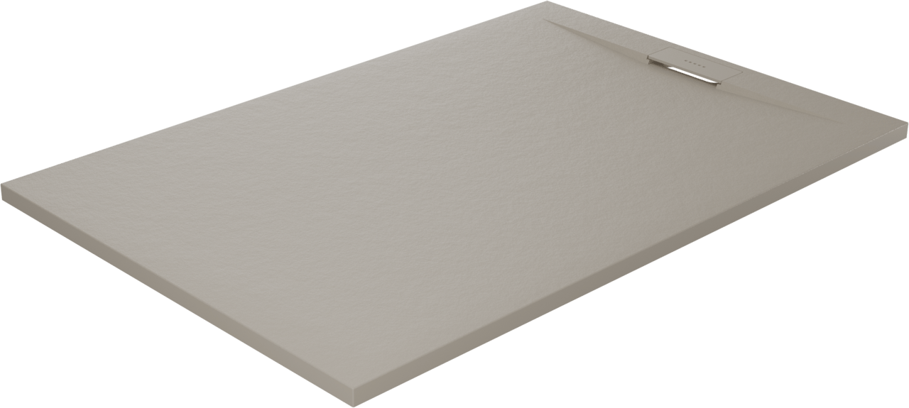 Luca Varess Fusion receveur de douche 120 x 80 cm marbre composite greige mat