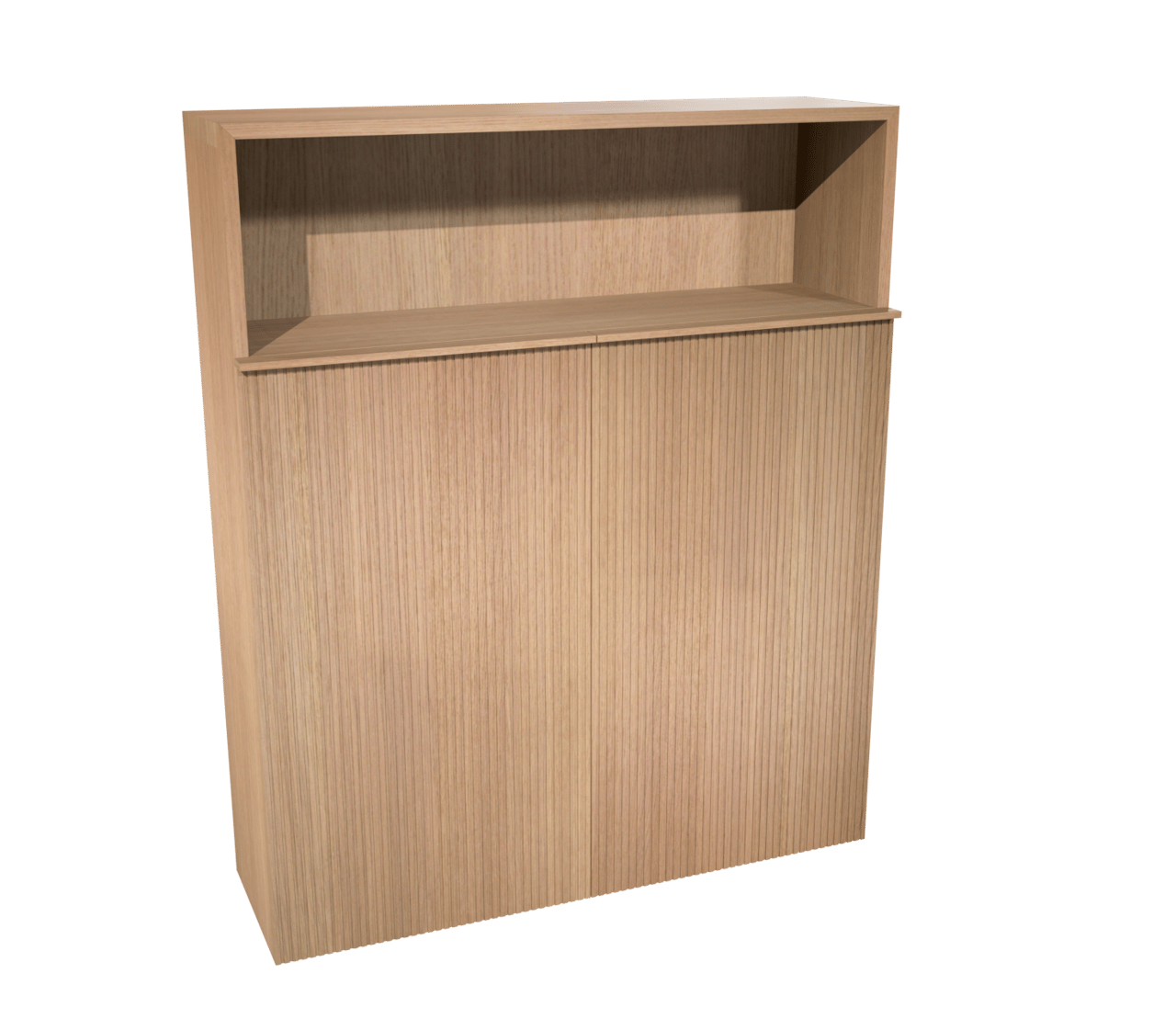 Balmani Forma zwevende badkamerkast natuur eik 100 x 30 x 120 cm vert. sym. groef