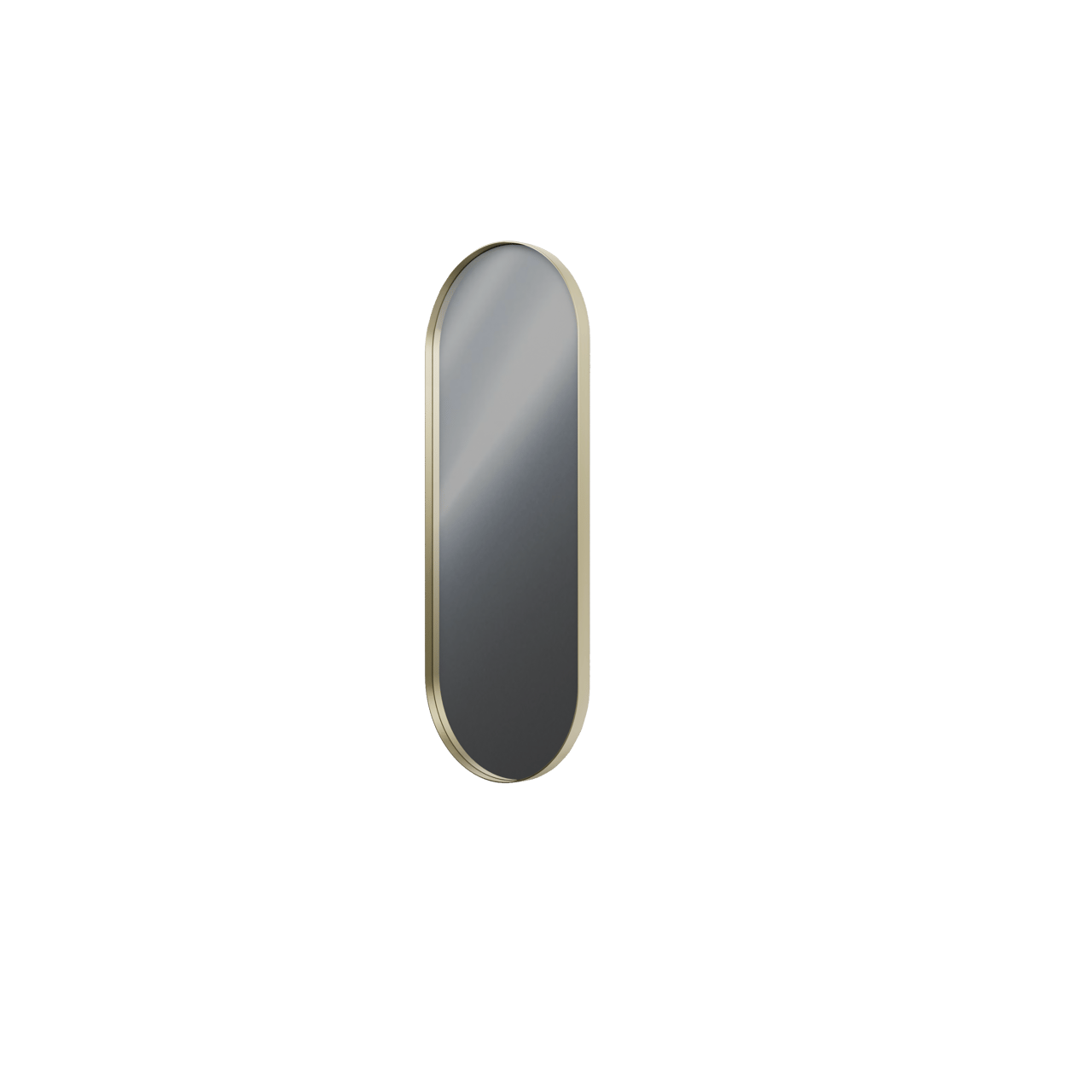 Balmani Giro Oval ovaal badkamerspiegel Brushed Champagne Gold 42 x 110 cm