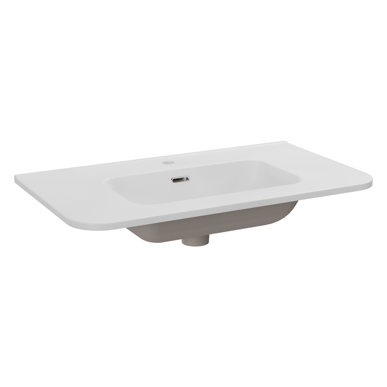 Storke Kera Soft enkele wastafel mat witte porselein 80 x 46 cm