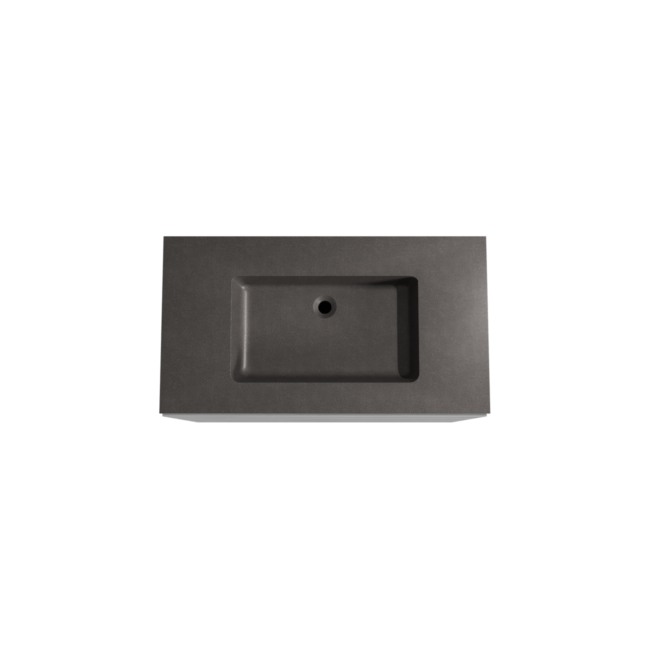 Storke Edge staand badmeubel 95 x 52 cm beton donkergrijs met Scuro enkele wastafel in kwarts mat zwart