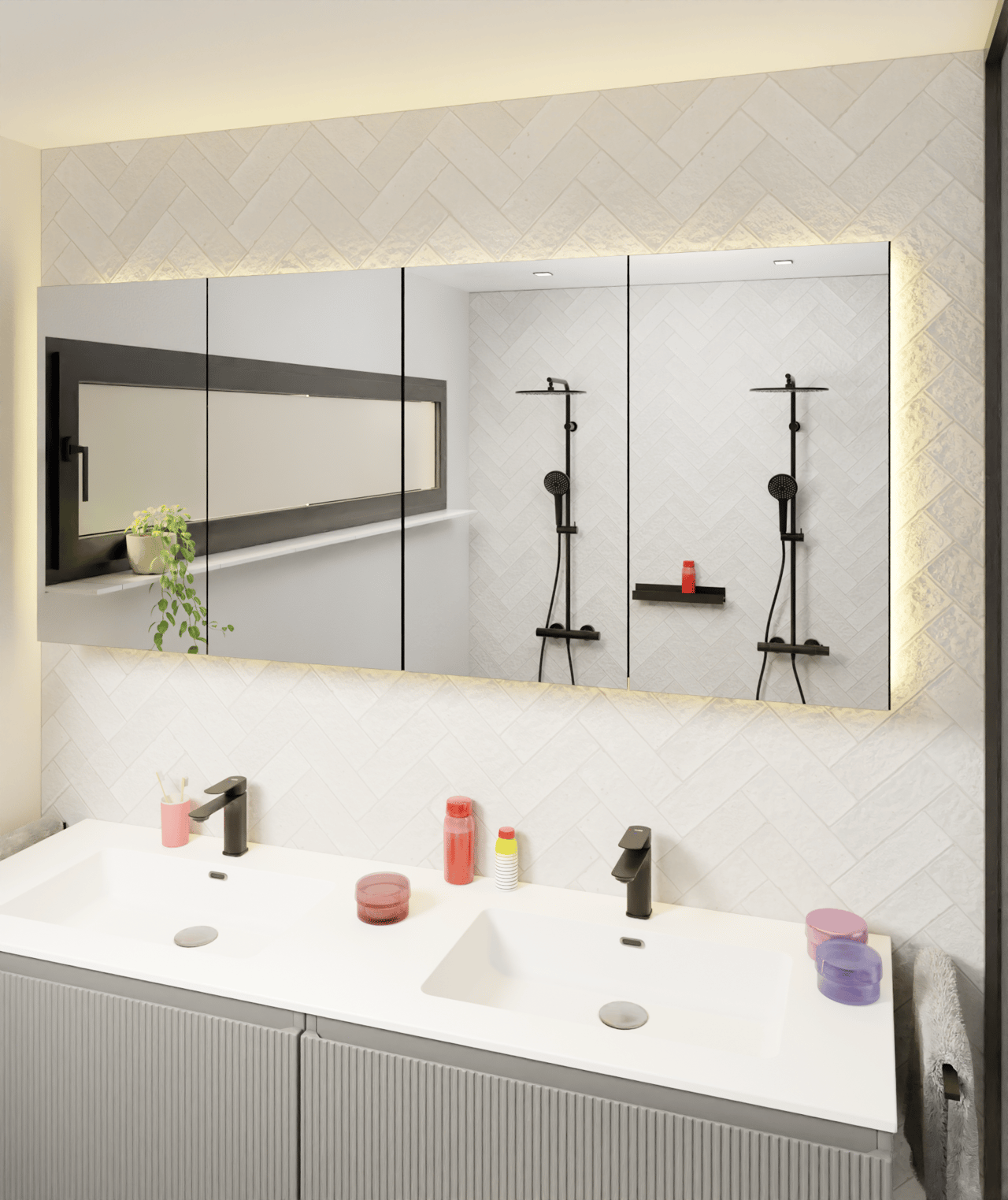 Luca Varess LED luminaire pour armoire de toilette 170 x 75 cm