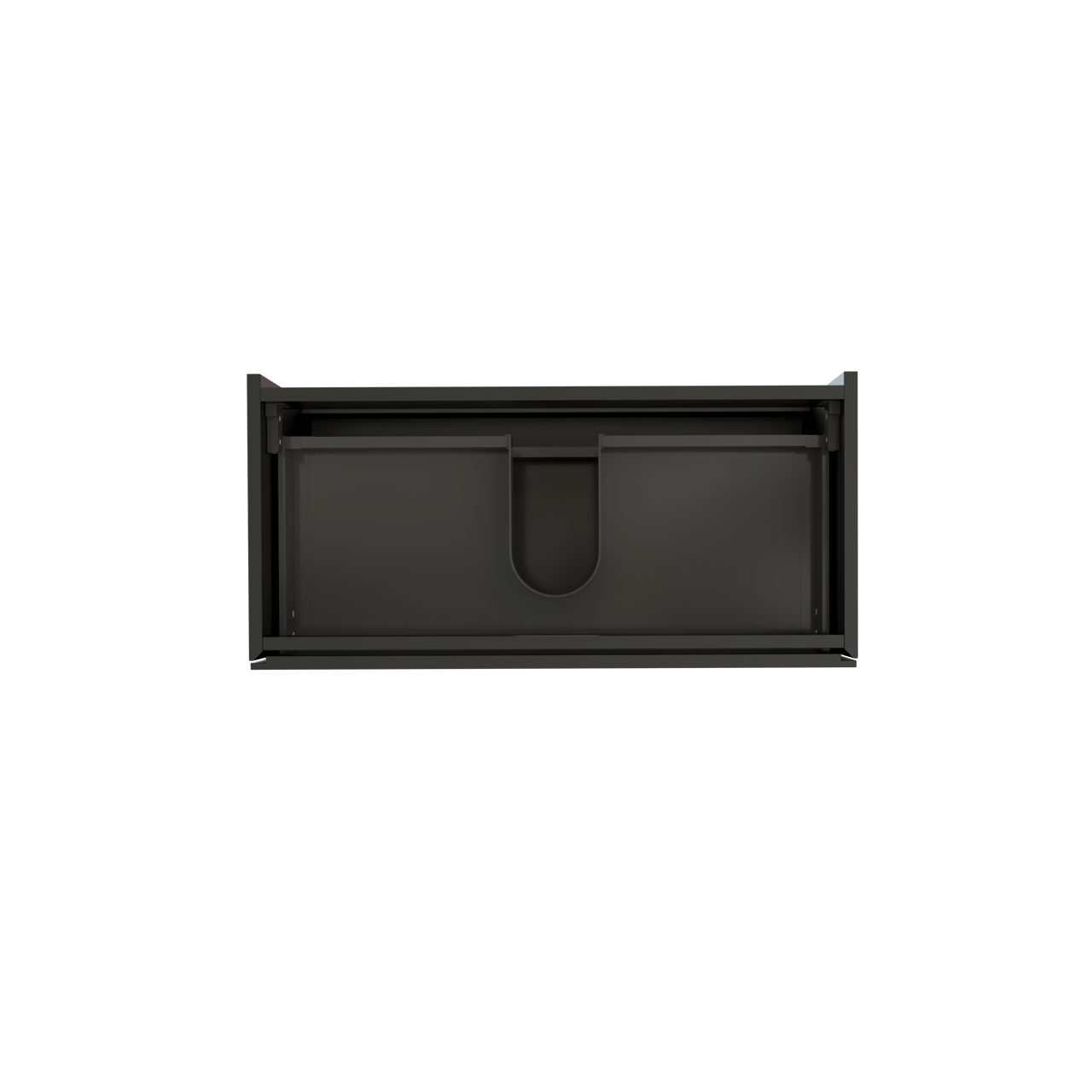Storke Edge zwevende wastafelonderkast 80 x 40 cm Mat Zwart 2 lades