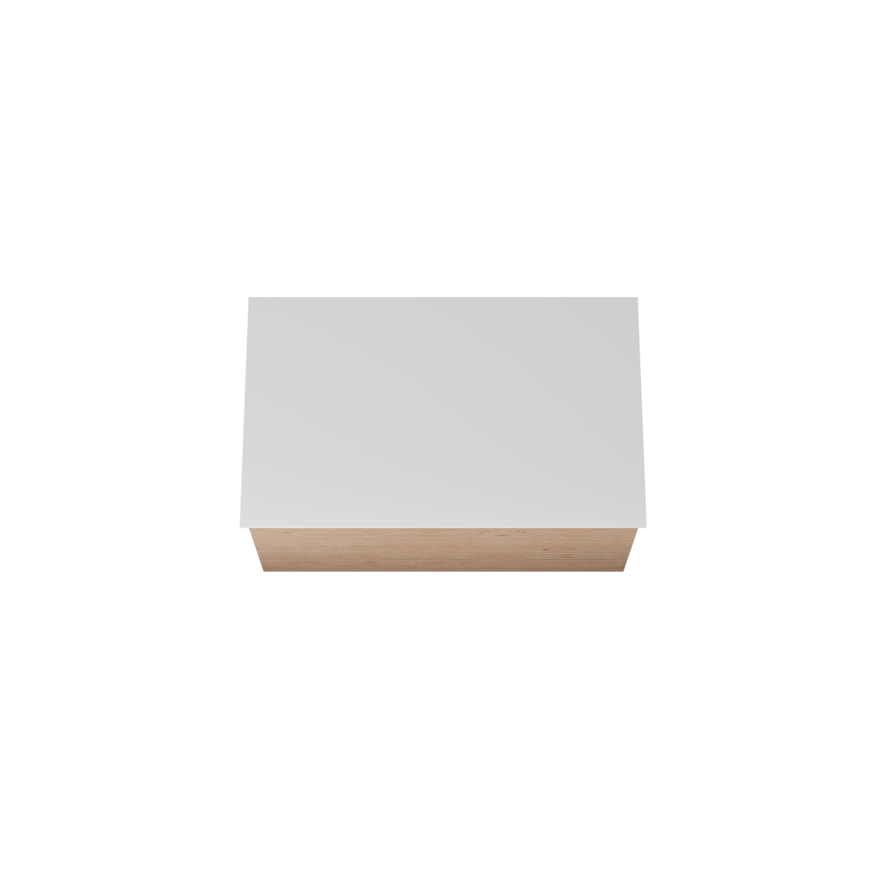 Balmani Forma zwevend badkamermeubel 90 x 55 cm natuur eik met Stretto enkel tablet in solid surface mat wit, Horizontale symmetrische rechte ribbel