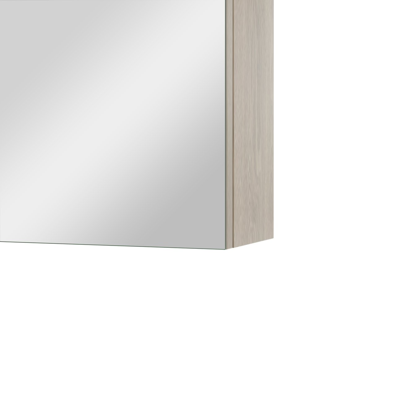 Linie Montro Spiegelschrank Bad: 80 x 75 cm, graue Eiche