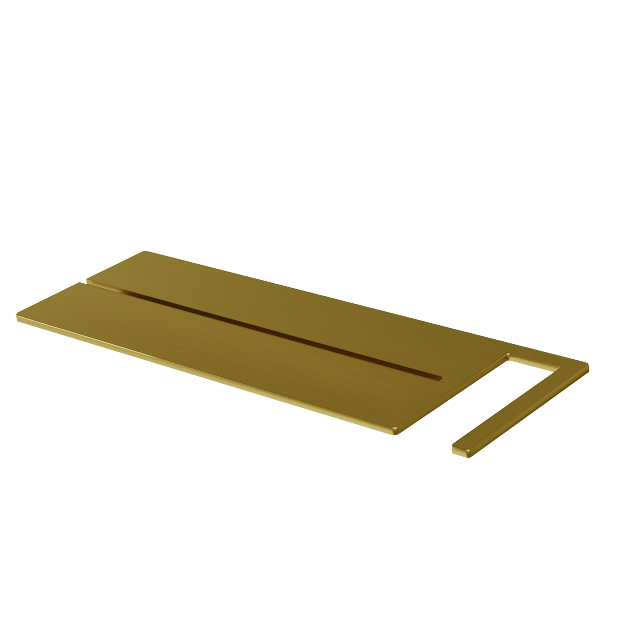 Blaufoss Finn porte-savon en verre pour la douche Brushed Gold 44 x 15 cm