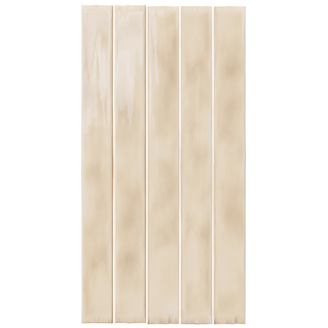 Carruzo Rio carrelage mural en céramique 24 carreaux 5x50cm Crema