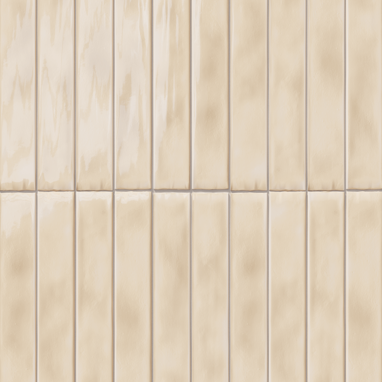 Carruzo Rio carrelage mural en céramique 24 carreaux 5x50cm Crema