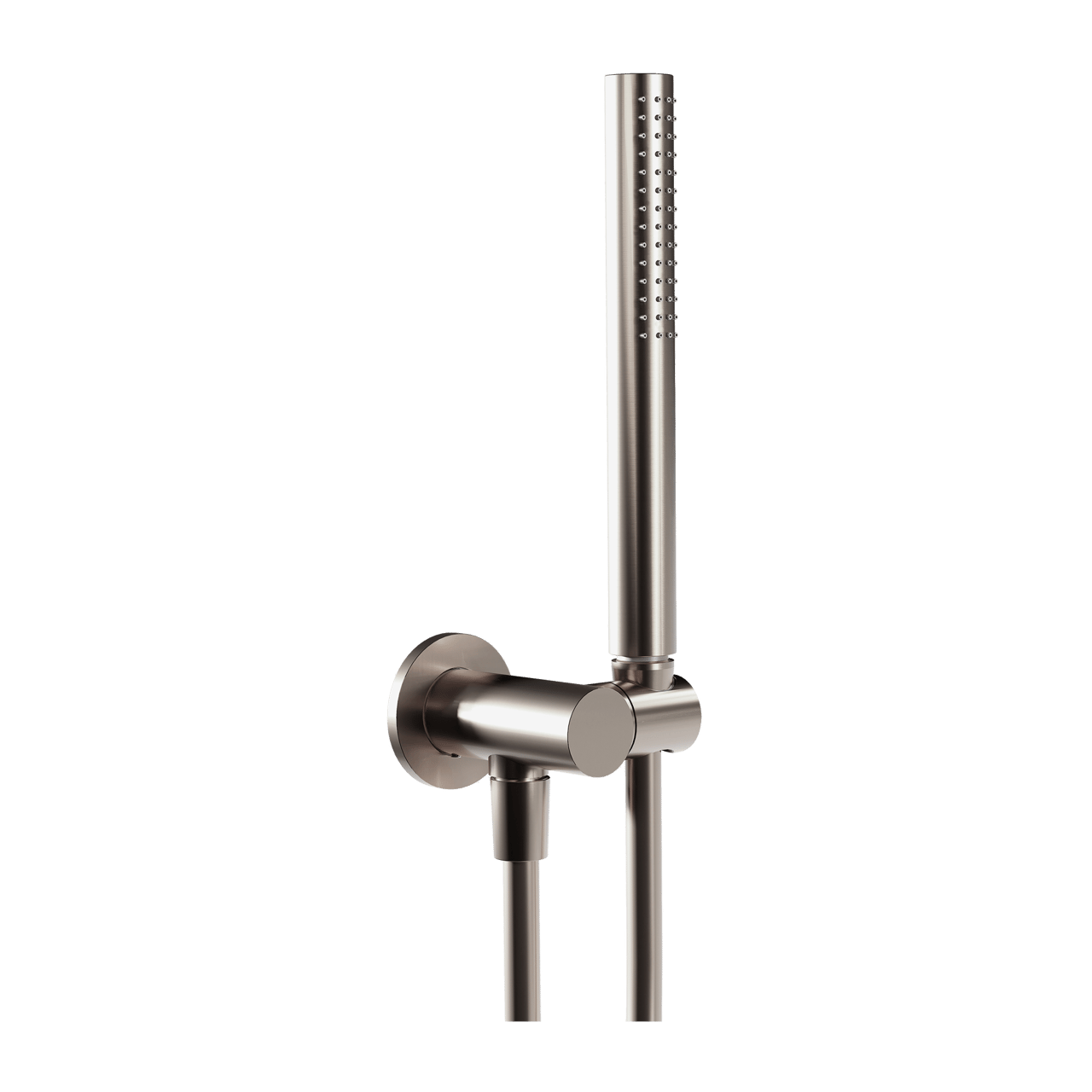 Blaufoss Round set douchette avec coude raccordement 1 fonction de jet Brushed CoolMetal